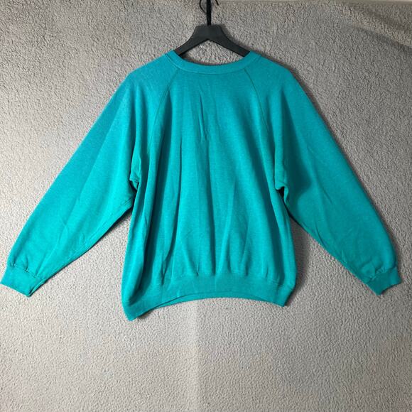 Vintage Makin’ Tracks Killington Sweatshirt XL Hanes Teal Ski Graphic USA Made - Picture 10 of 10
